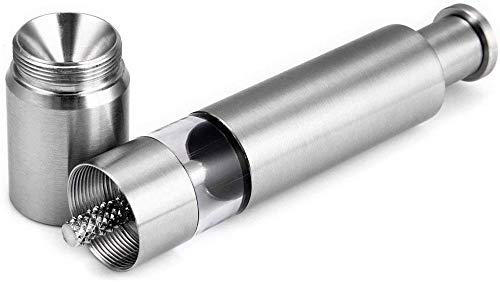 Goodmarts Mini Pepper Grinder Crusher Mill Stainless Steel Hand Thumb Press Set Machine with Stylish Design for Grinding Salt and Black Pepper - Image 2