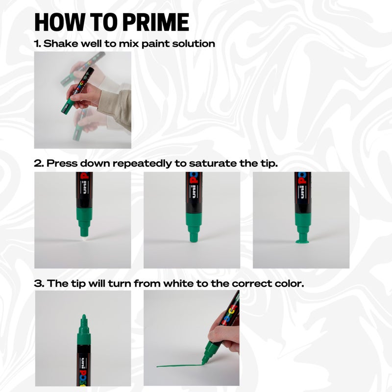 POSCA مجموعة علامات الطلاء بوسكا 8 ألوان، PC-5M متوسط - Image 3