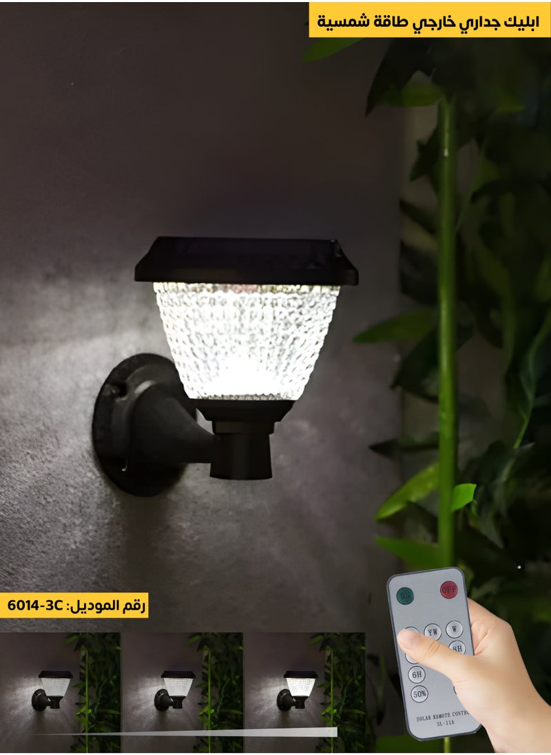 ACCEPT Solar LED Wall Light 3 Color Solar White Yellow Can be used for courtyard or garden to give beautiful light all night long  - Image 3
