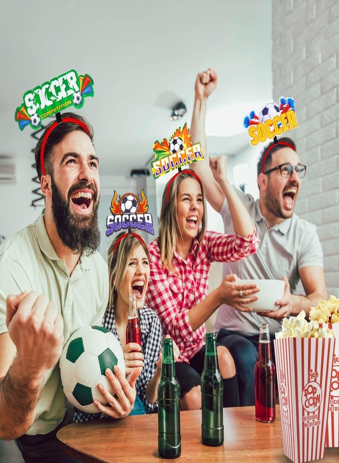 Bagtopia مجموعة باغتوبيا المكونة من 7 عصابات رأس لكرة القدم، إكسسوارات شعر لحفلات كأس العالم 2026 للرجال والنساء - عصابة رأس مرنة لكرة القدم ليوم المباراة، هدايا حفلات رياضية، حشوات لأكياس الهدايا - Image 5