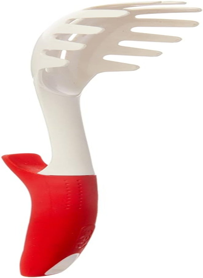 Winds Trading - Sunplast Spaghetti Server Pasta Server with Soft-Touch Handle 32cm - Comfortable Grip Pasta Spoons - Server Spoon for Non-Stick Pots and Pans Red & Black Color - Image 1