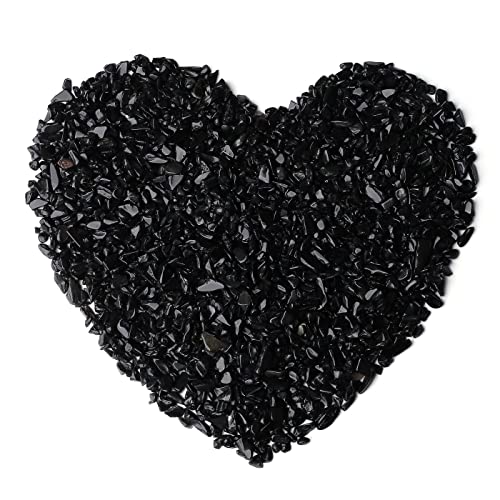 LAIDANLA Obsidian Crushed Stone Crystal Chips Bulk Natural Gemstones Healing Reiki Crystals Mini Quartz Vase Filler Aquarium Gravel 100g - Image 1