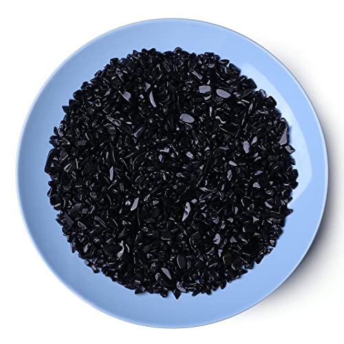 LAIDANLA Obsidian Crushed Stone Crystal Chips Bulk Natural Gemstones Healing Reiki Crystals Mini Quartz Vase Filler Aquarium Gravel 100g - Image 3