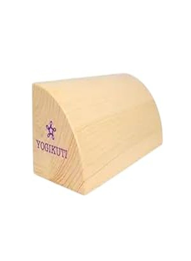 Yogikuti Quarter Round Iyengar Yoga Prop | Solid Bamboo Wood Support Tool for Balance, Stability, Alignment & Flexibility Practice - Image 1