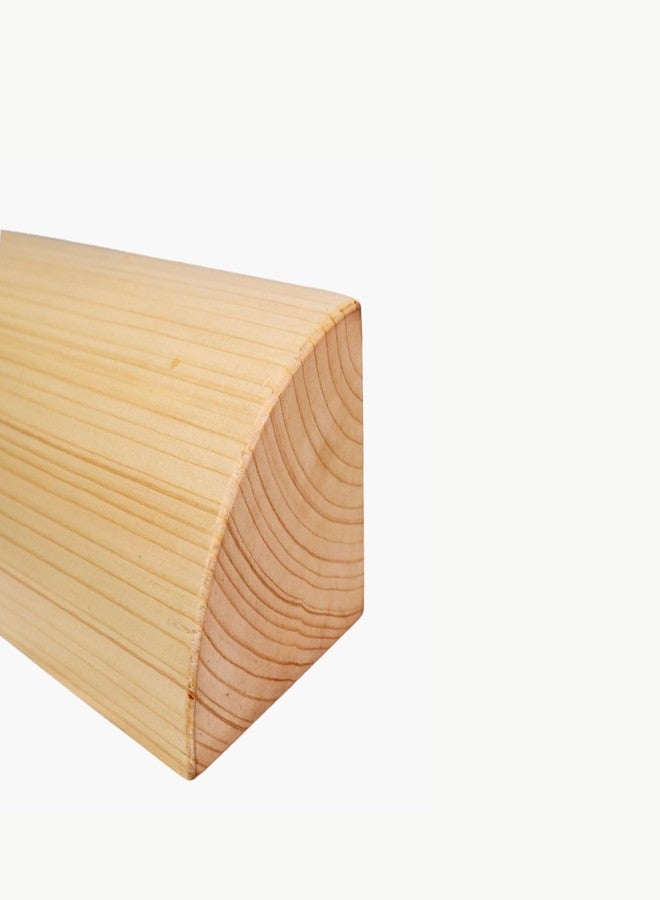 Yogikuti Quarter Round Iyengar Yoga Prop | Solid Bamboo Wood Support Tool for Balance, Stability, Alignment & Flexibility Practice - Image 2