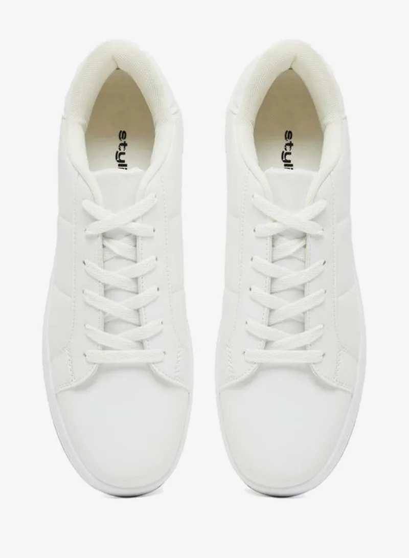 Styli Active Platform Sole Lightweight Lace Up Sneakers