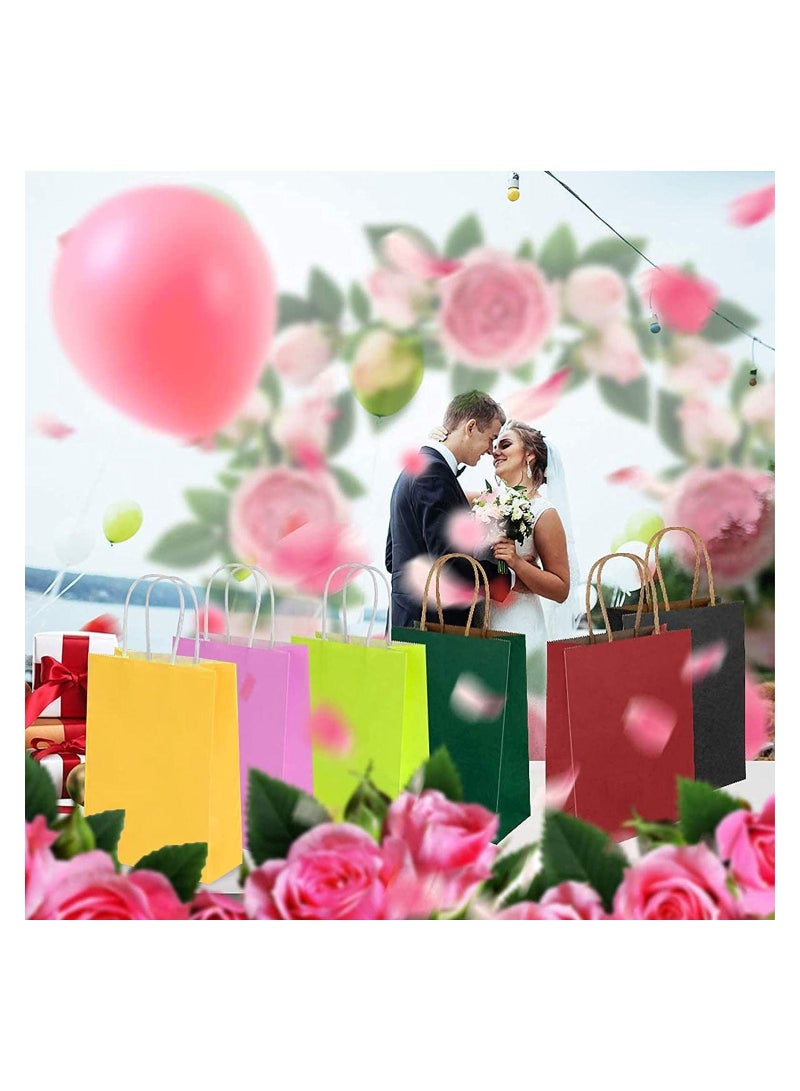 كيس ورق كرافت بمقبض أصفر ملتوي 26 × 33 × 12 سم حقائب حفلات ورقية حقائب حفلات الدجاجة حقيبة ورقية كرافت حقيبة هدايا عيد ميلاد العروس حقائب أعياد الميلاد لحفلات الزفاف - 12 قطعة. - Image 5