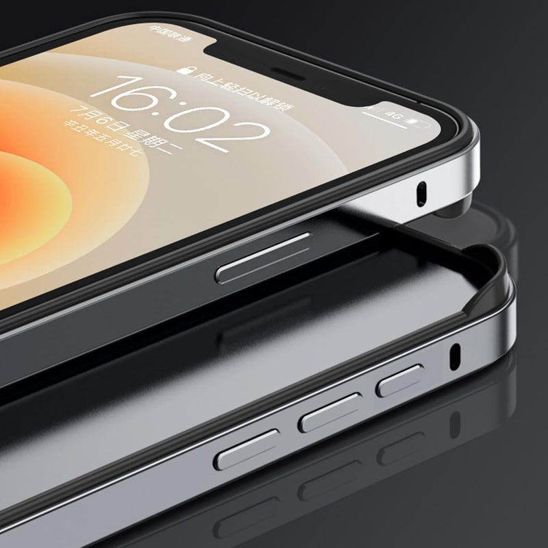 Excefore For Iphone 16 Pro Bumper Case, New Aluminum Frame Slim Hard Case No Back Design, Armor Protective Case With Soft Inner Bumper, Raised Edge Camera Protection, Support For Wireless Charging, Black - Image 3