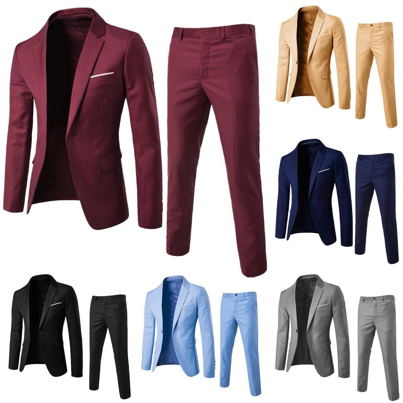 Suit Men'S Business Suit Professional Formal Suit Men'S Two-Piece Suit Groomsmen Groom Wedding Dress - Image 2