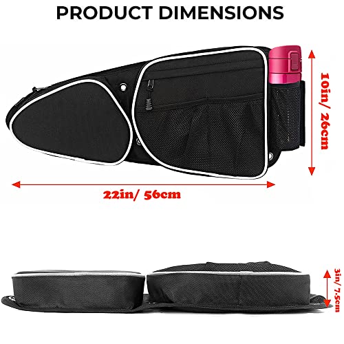 Skyour UTV Side Door Bags for Polaris RZR, 2pcs UTV Front Door Side Storage Bag Set Replacement for 2014-2020 UTV Polaris RZR XP Turbo Turbo S 1000 S900 (White) - Image 3