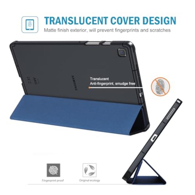 غطاء ProCase لجهاز Galaxy Tab S6 Lite 10.4 2024 2022 2020 مع حامل قلم S SM-P620/P625/P613/P619/P615/P610، غطاء خلفي شفاف ناعم من مادة TPU يدعم الاستيقاظ/النوم التلقائي - كحلي - Image 2