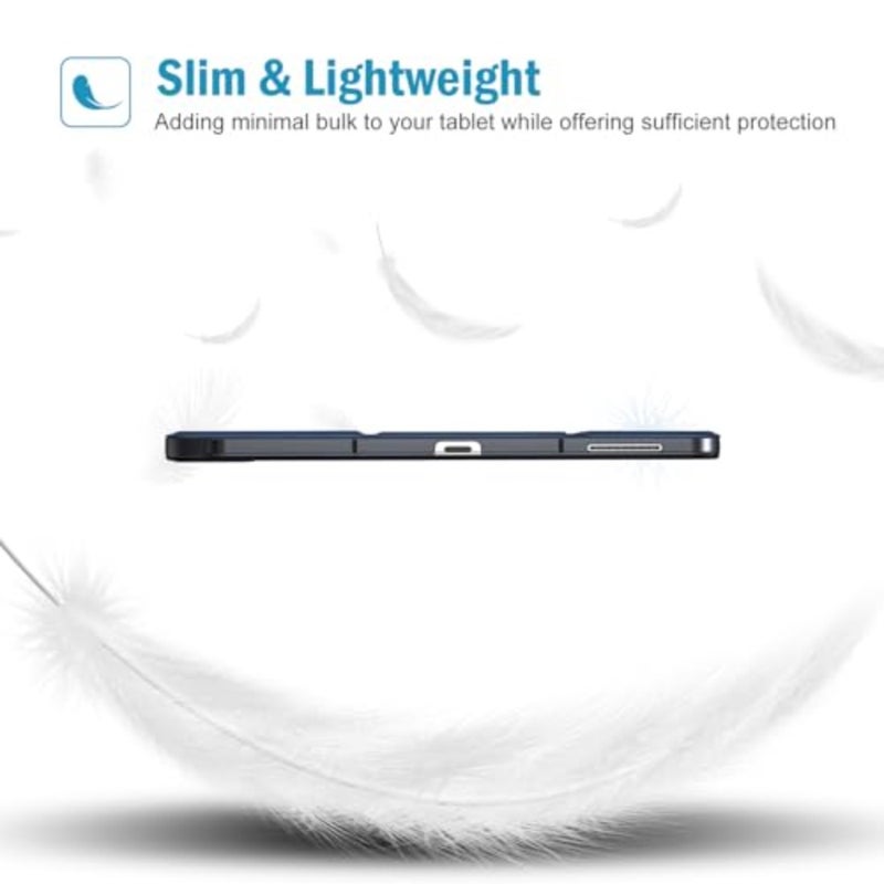 غطاء ProCase لجهاز Galaxy Tab S6 Lite 10.4 2024 2022 2020 مع حامل قلم S SM-P620/P625/P613/P619/P615/P610، غطاء خلفي شفاف ناعم من مادة TPU يدعم الاستيقاظ/النوم التلقائي - كحلي - Image 4