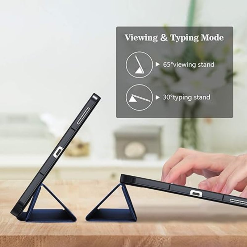 غطاء ProCase لجهاز Galaxy Tab S6 Lite 10.4 2024 2022 2020 مع حامل قلم S SM-P620/P625/P613/P619/P615/P610، غطاء خلفي شفاف ناعم من مادة TPU يدعم الاستيقاظ/النوم التلقائي - كحلي - Image 3