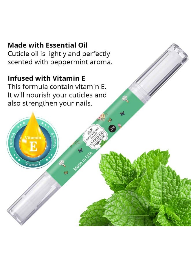 maccibelle Maccibelle Pure Cuticle & Nail Oil Pen 2ml Heals Dry Cracked Cuticles (Peppermint) - Image 2