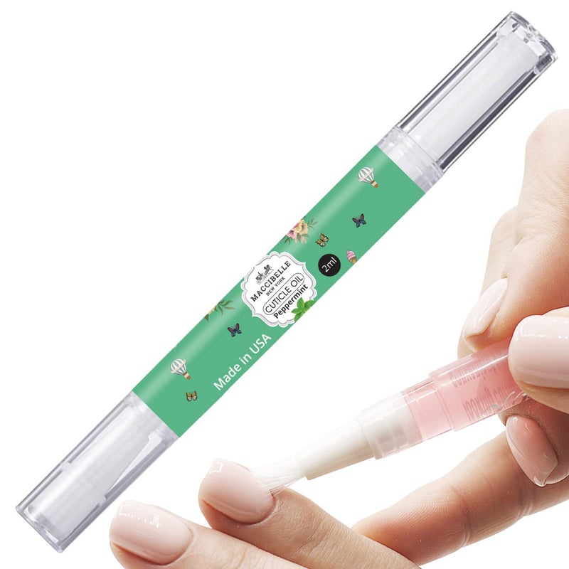 Maccibelle Pure Cuticle & Nail Oil Pen 2ml Heals Dry Cracked Cuticles (Peppermint) - Image 1