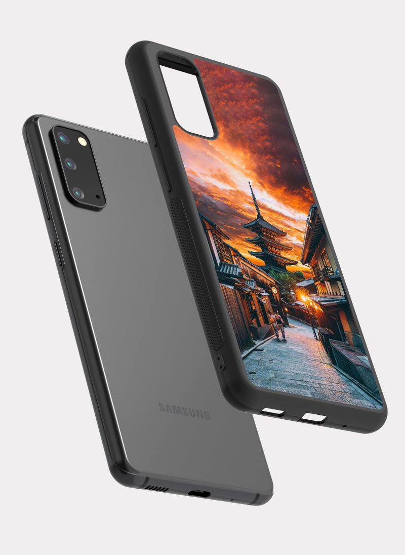 بكسلات كفر سامسونج جالكسي اس 20 قرية ياباني قديمة برتقالي - Image 2