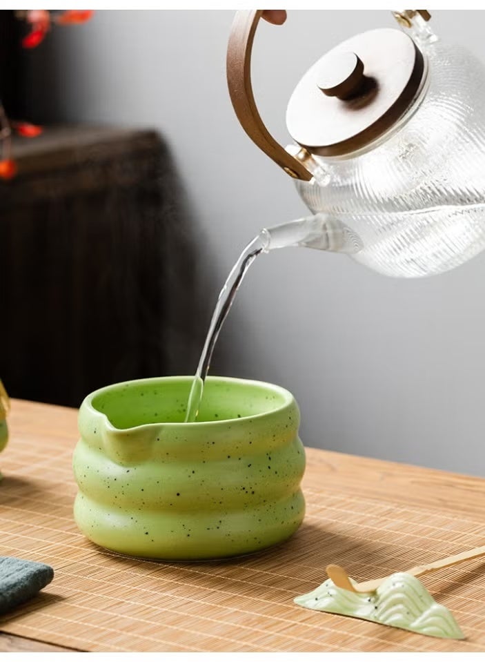 7-Piece Matcha Tea Set Includes Matcha Bowl Bamboo Whisk Scoop Whisk Holder Stainless Steel Sifter and Complete Tea Making Kit Perfect Set to a Traditional of Matcha - Image 4