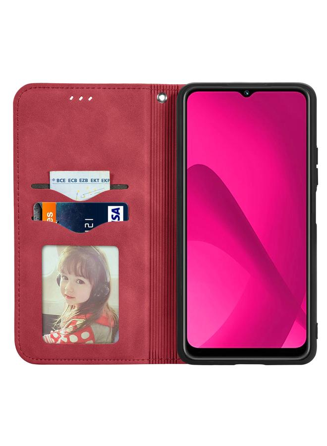 اس-توب جراب لهاتف Infinix Smart 9 بتصميم كلاسيكي مصنوع من الجلد مع غطاء مغناطيسي قابل للطي - Image 3