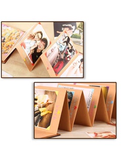 Y&D Album Book Small 17 * 11cm Scrapbook 22 Sides Kraft Photo Album, Wooden Cutout Animal Print Cover with Strap for Family Graduation Record Book, Growing Up Love  - Image 3