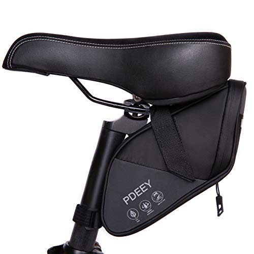PDEEY Bike Saddle Bag, Bicycle Under Seat Pouch, Cycling Wedge Pack for Mountain Road, Cycling Accessories Storage Velcro Pack Waterproof Durable Pouch for Mountain, Beach or Road Bikes - Image 1