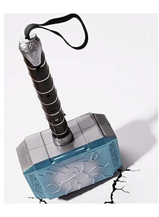 31cm Hammer Toy with Light and Sound LED Light Up Thunder Hammer for Kids ABS Plastic Cosplay Prop for Halloween Stage Show Costume Party Gift for Boys Girls - view 2