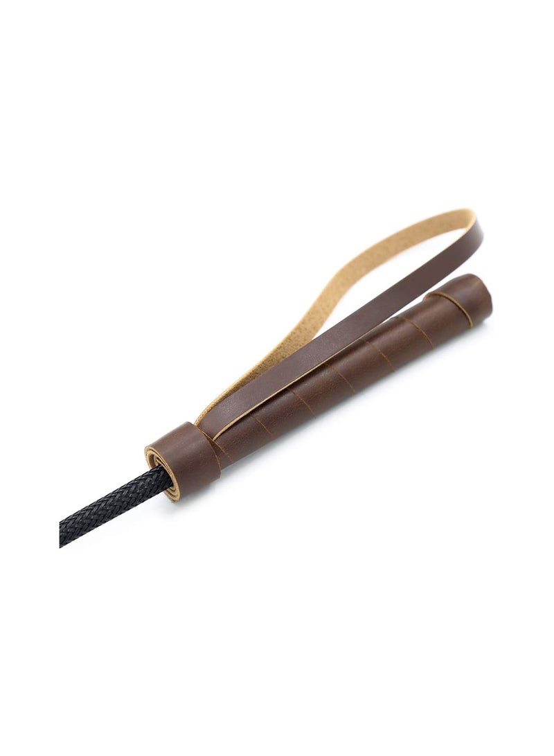 SYOSI Riding Crop, Brown Crop, 45 Cm Leather Horse Whip, Horse Whip with Anti-Slip Grip Gel Handle, for Horse Daily Training, Horse Jumping Racing, Horse Stage Prop(1 Pack)  - Image 5