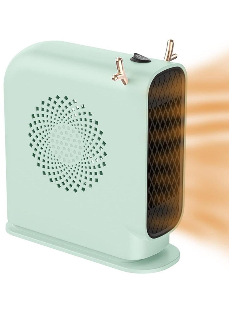 DubaiGallery 500W Electric Heater, Portable Ceramic Fan Heater Low Energy Silent with 2 Adjustable Thermostat Overheat & Tip Over Protection, Heater for Home, Bathroom, Bedroom, Living Room, Office  - Image 2