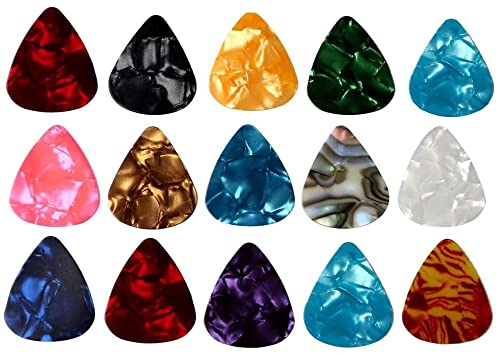 TECHBLAZE Acoustic Guitar Picks 0.46mm Abstract Art Celluloid Guitar Plectrums for Electric Guitar, Bass, Ukulele (Pack of 15) - Image 1
