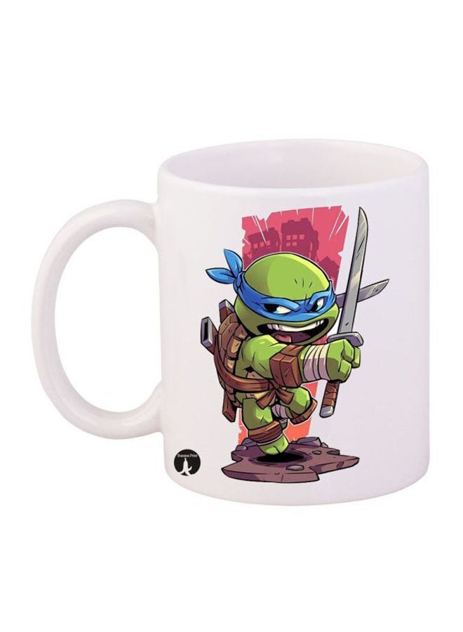 RYN Teenage Mutant Ninja Turtles Printed Mug White/Green/Brown 11ounce