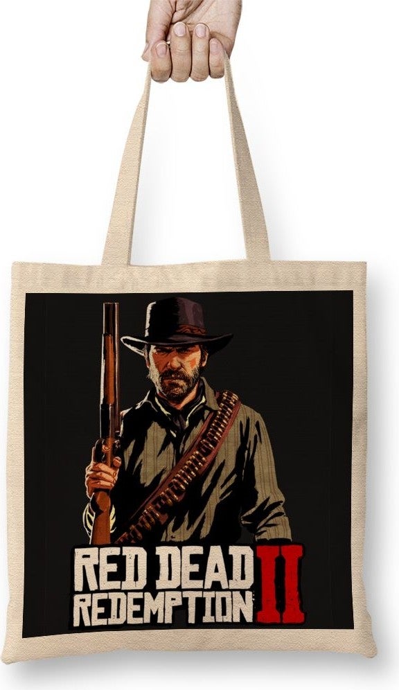 Baskı Dükkanı Print Shop Red Dead Redemption 2 Arthur Tote Bag Long Handle 