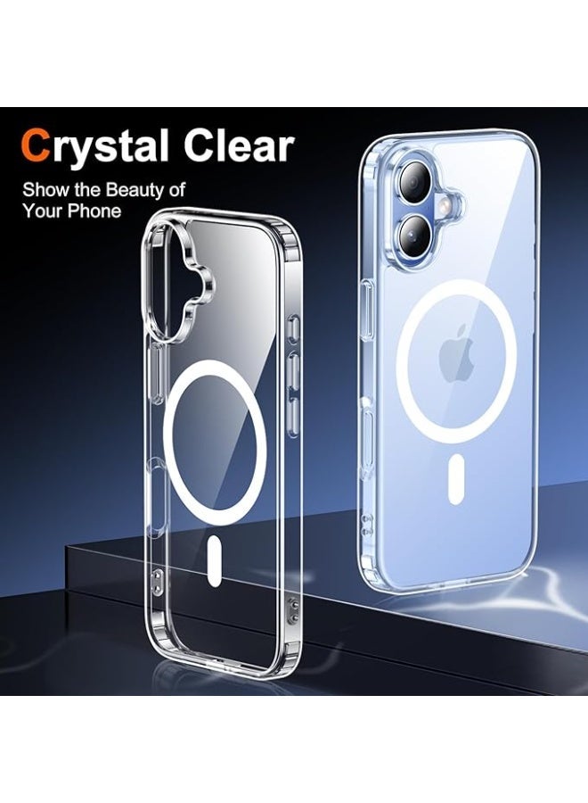 غولو جراب Golau لهاتف iPhone 17 MagSafe، غطاء شفاف، حلقة مغناطيسية مدمجة، [حماية من الدرجة العسكرية]، تقنية iCrystal المطورة المضادة للاصفرار، ظهر مقاوم للخدش، حماية للتحكم في الكاميرا، جراب مغناطيسي فائق النحافة - Image 5