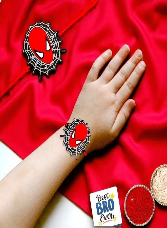 Elleva kids rakhi for brother | Cartoon Rakhi Set of 2 for Brother Boys Baby Kids Toy Bracelet, Designer Rakhi for Children | Spiderman, Doremon, Chota Bheem rakshabandhan gift for kids (Pack of 1) (Style (4)) - Image 3