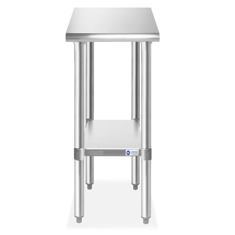 GRIDMANN Stainless Steel Work Table 12 x 30 Inches, NSF Commercial Kitchen Prep Table with Under Shelf for Restaurant and Home - Image 3