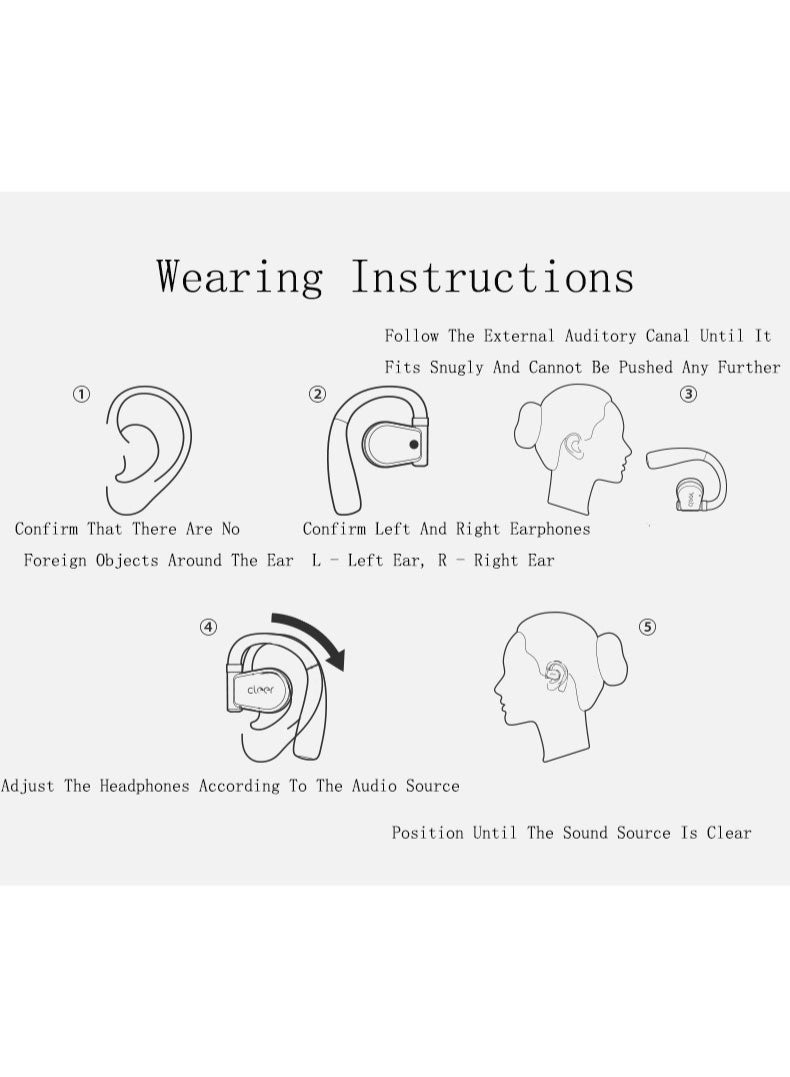 كلير سماعات Cleer ARC AIR الأذن المفتوحة | سماعات رياضية لاسلكية بلوتوث، تقليل الضوضاء بالذكاء الاصطناعي، متوافقة مع جميع الهواتف الذكية - أسود - Image 5