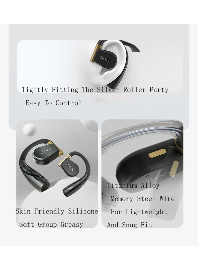 كلير سماعات Cleer ARC AIR الأذن المفتوحة | سماعات رياضية لاسلكية بلوتوث، تقليل الضوضاء بالذكاء الاصطناعي، متوافقة مع جميع الهواتف الذكية - أسود - Image 4