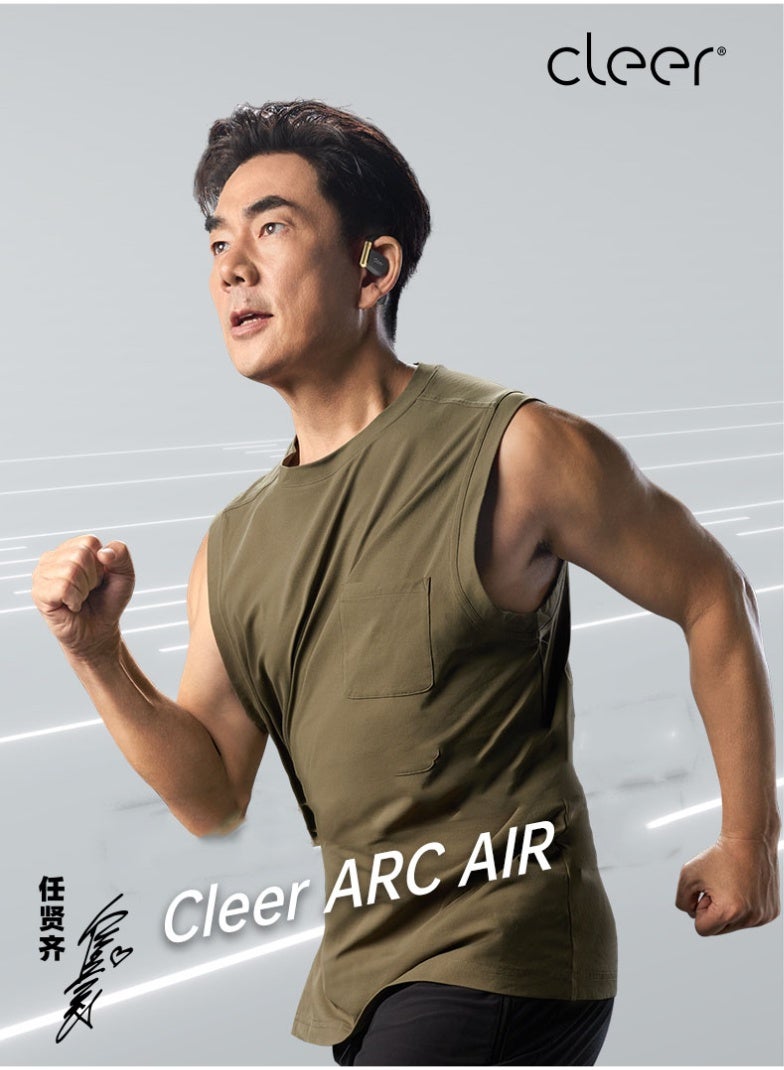 كلير سماعات Cleer ARC AIR الأذن المفتوحة | سماعات رياضية لاسلكية بلوتوث، تقليل الضوضاء بالذكاء الاصطناعي، متوافقة مع جميع الهواتف الذكية - أسود - Image 1