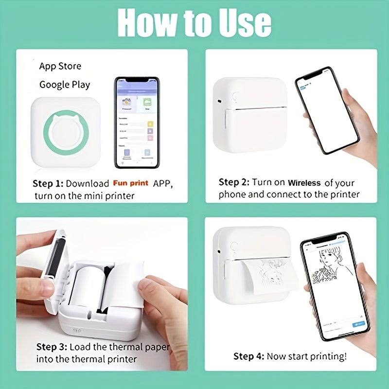 【Fast Shipping】C15 Portable Mini Thermal Printer Pocket Student Error Correction Bluetooth - Image 4