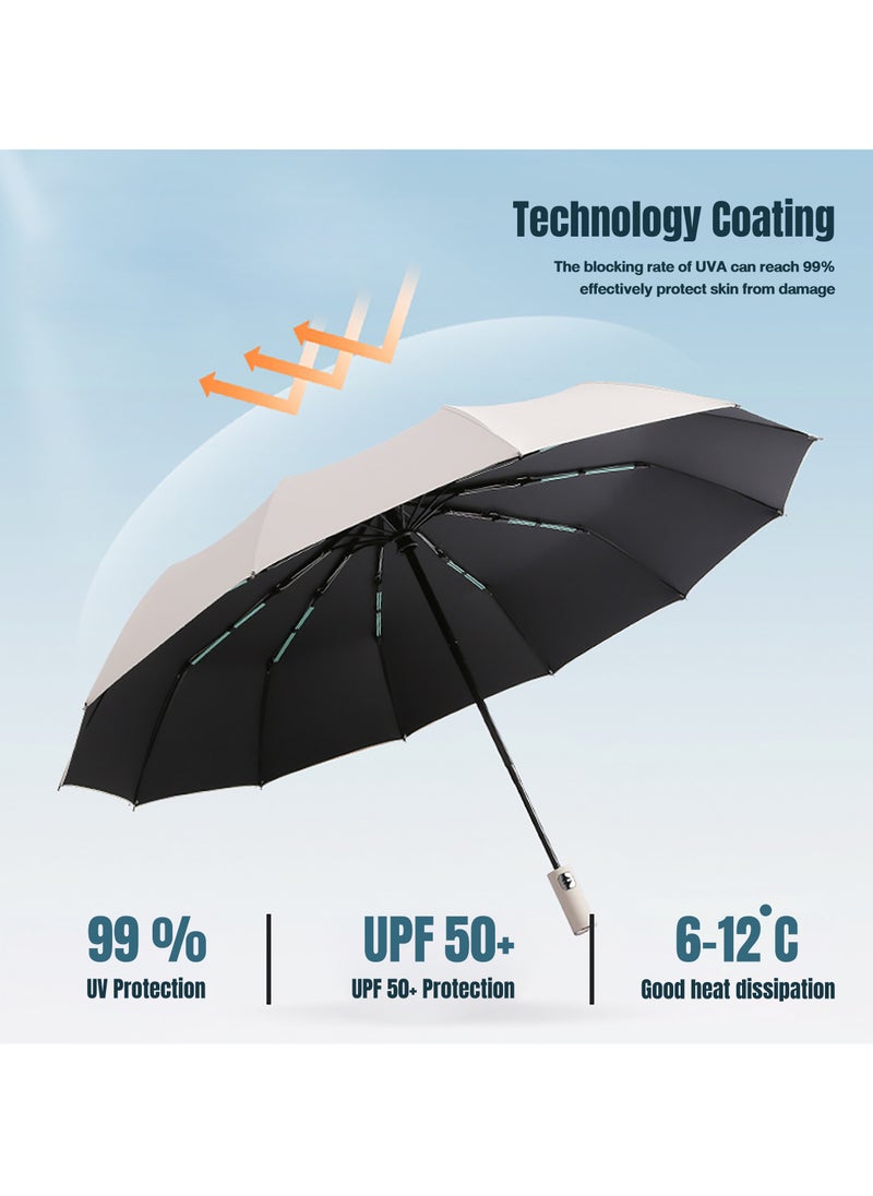 Generic - 12 Rib Parasol, Umbrella, UV Protection, Solid Color Umbrella, Windproof, Pink - Image 1