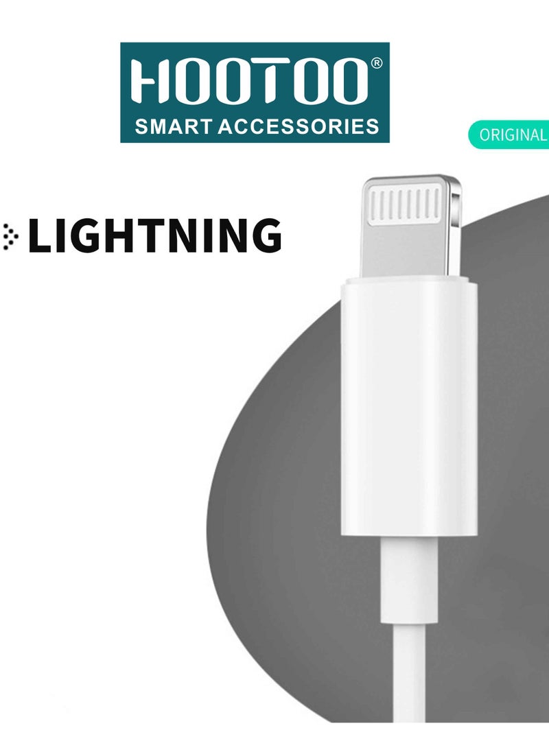 HooToo - In-Ear original Earphones with lightning port and Mic For iPhone 14, 14 pro,14 pro max  iphone 13, 13 pro,13 pro max iphone 12,12 pro,12 pro max White from HOOTOO - Image 1