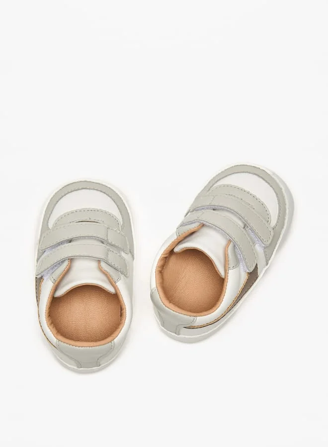 Barefeet Panelled Booties with Hook and Loop Closure