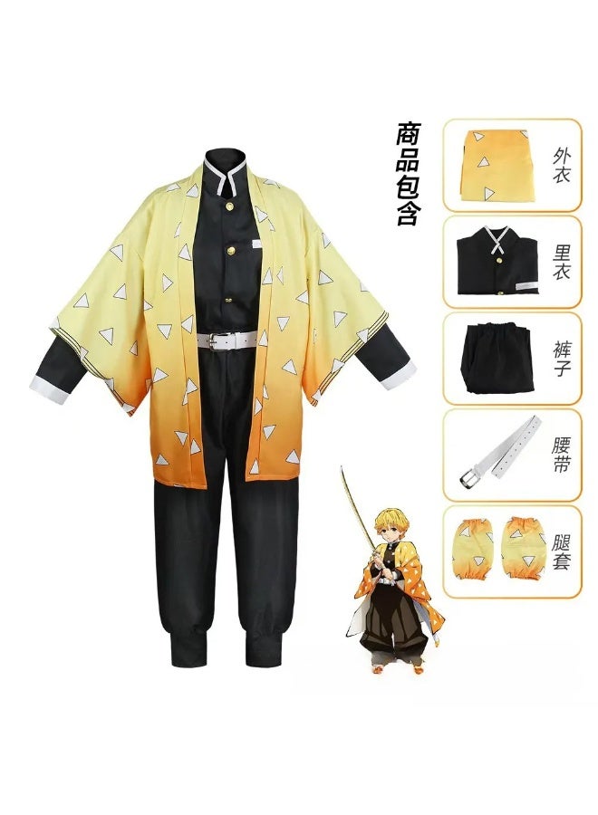 Kamado Nezuko Cosplay Costume for Demon Slayer Anime Cosplay Kimono Outfit Halloween Costume for Girls