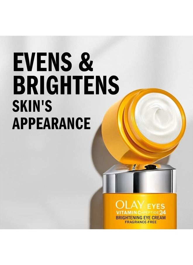 Olay Vitamin C + Peptide 24 Eye Cream, Fragrance-Free, 0.5 oz + Whip Face Moisturizer Travel/Trial Size Gift Set  - Image 2