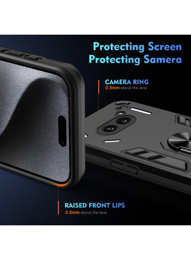 اس-توب جراب هاتف Case For Nothing Phone 2a المقاوم للصدمات مع حامل معدني - Image 3