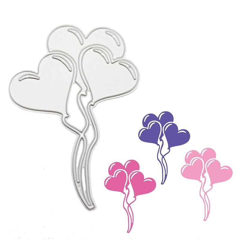 Balloons Cutting Die Metal Love Heart Balloon Die Cuts Stencils Scrapbooking Emboosing Template for Card Making Craft Decor