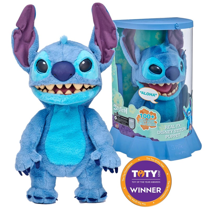 Wow! Stuff Disney Stitch Puppetronic by RealFX | Looks, Feels & Sounds Real! | Disney's Lilo & Stitch | Over 100 Action & Sounds | 18" High | Ages 6+ - Image 2