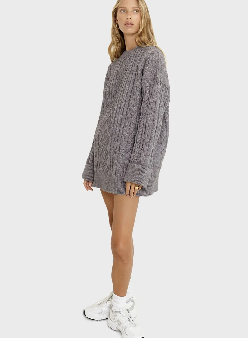 SNDYS Round Neck Oversized Sweater