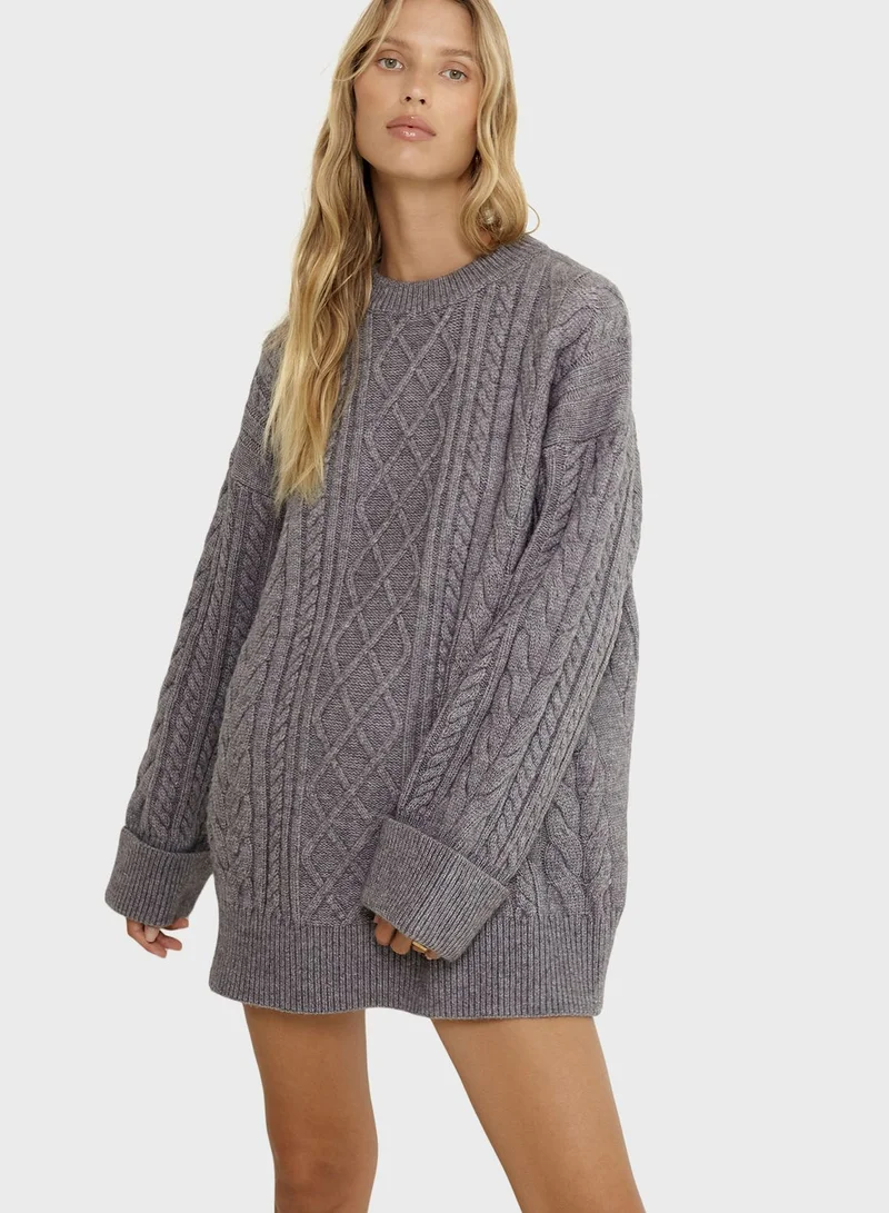 SNDYS Round Neck Oversized Sweater