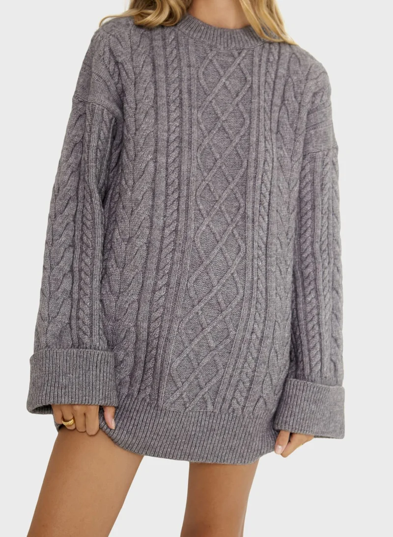 SNDYS Round Neck Oversized Sweater