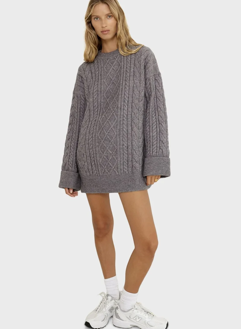 SNDYS Round Neck Oversized Sweater