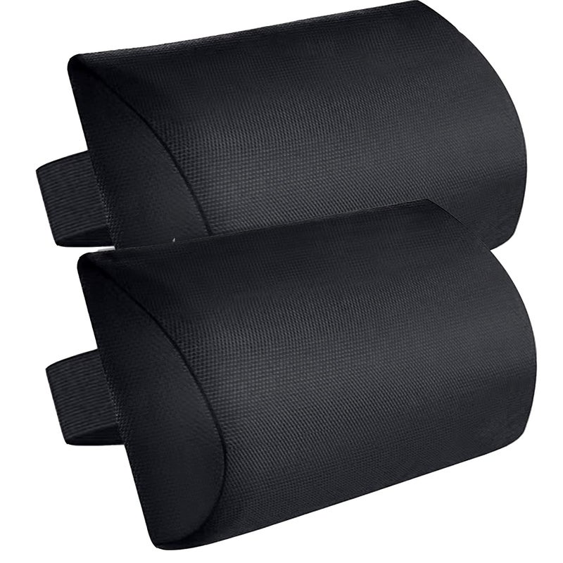 Zero Gravity Chair Set of 2 Replacement Pillow Headrest with Elastic Band Universal Soft Removable Padded Cushion Head Pillow for Zero Gravity Lounge Chair Folding Patio Lawn Recliner Chair Black
